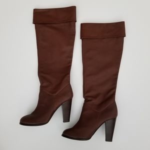 COLIN STUART Brown Knee High Leather Boots